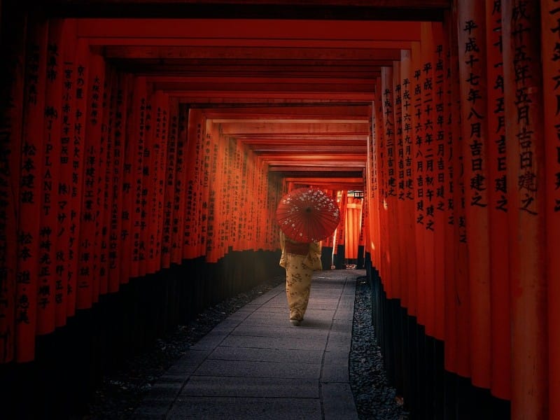 Geisha & Torii, Japan