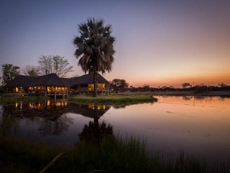 Sonnenuntergang im Onguma Bush Camp